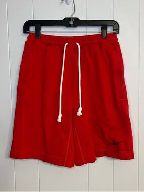 Nike Dri-FIT Standard Issue French‎ Terry Basketball Shorts Red Size S